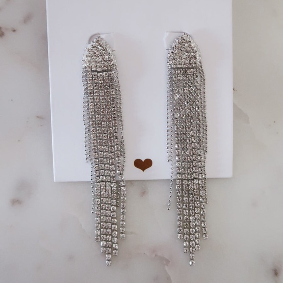 Crystal Waterfall Drop Earrings by Untamed Petals (Brand New) - Picture 1 of 1